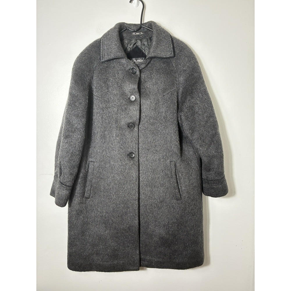 Vintage Shikshok Alpaca/mohair/wool Car Coat US XL Women's Old Money Italy